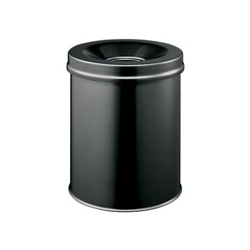 DURABLE Corbeille à papier SAFE, ronde, 15 litres, noir