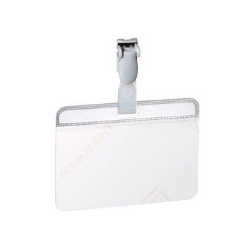 DURABLE Porte-badge plastifié, avec clip, 90 x 54 mm