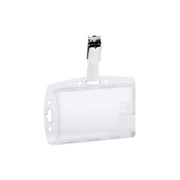 DURABLE Porte-badges avec clip DOPPELBOX, transparent