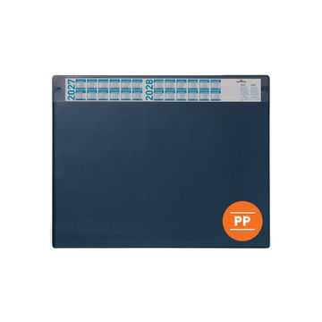 DURABLE Sous-main avec calendrier, PP, bleu foncé