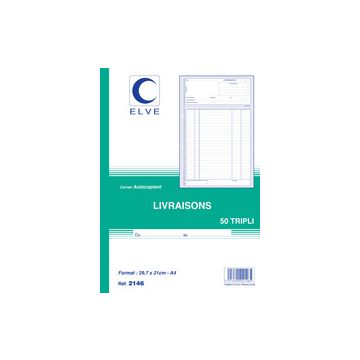 ELVE Manifold "Livraisons", 140 x 210 mm, tripli