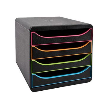 EXACOMPTA Module de classement BIG-BOX, 4 tiroirs, arlequin