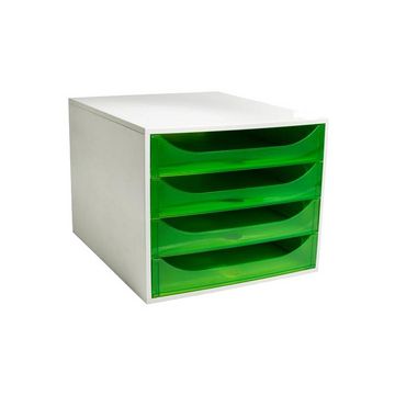 EXACOMPTA Module de classement ECOBOX, 4 tiroirs, vert pomme
