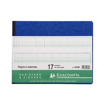 EXACOMPTA Piqûre à colonnes, 20 colones sur 2 pages