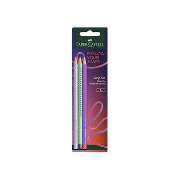 FABER-CASTELL Crayon GRIP 2001 Flow Edition, blister de 3