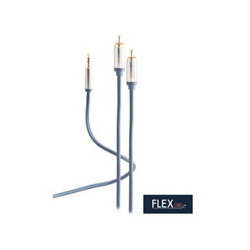 FLEXLINE Cordon audio, 2x fiche RCA - jack 3,5 mm mâle