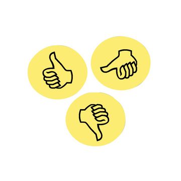 FRANKEN Symbole d'appréciation pour présentation "Pouces"