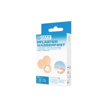HARO Pansement imperméable, rond, couleur chair, pack de 20