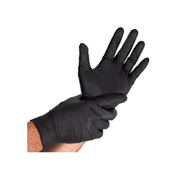 HYGOSTAR Gant en nitrile DIAMOND GRIP, XL, noir