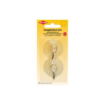 KLEIBER Crochet ventouse, set de 2, plastique, transparent