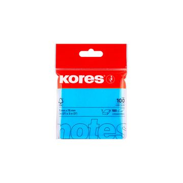 Kores Haftnotizen "NEON NOTES", 75 x 75 mm, blanko, blau