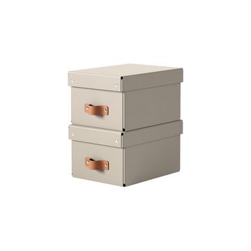 LEITZ Boîte de rangement Puro, carton, 7 L, set de 2, beige