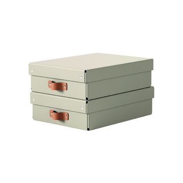 LEITZ Boîte de rangement Puro, carton, 8 L, set de 2, beige