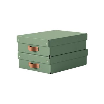 LEITZ Boîte de rangement Puro, carton, 8 L, set de 2, vert