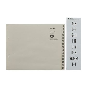 LEITZ Tauenpapier-Register, A-Z, für 36 Ordner, grau