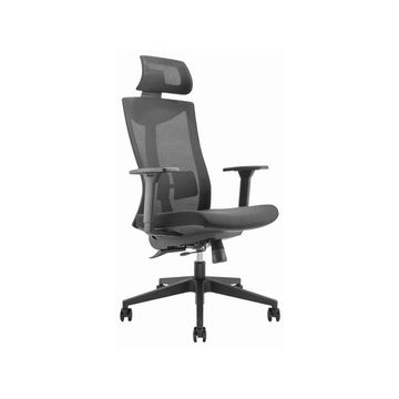 LogiLink Fauteuil de bureau, dossier en mesh, noir