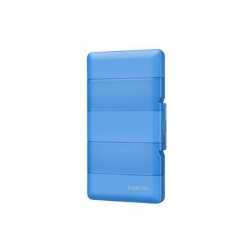 LogiLink Boîte de protection pour 4 SSD M.2 NGFF/NVMe, bleu