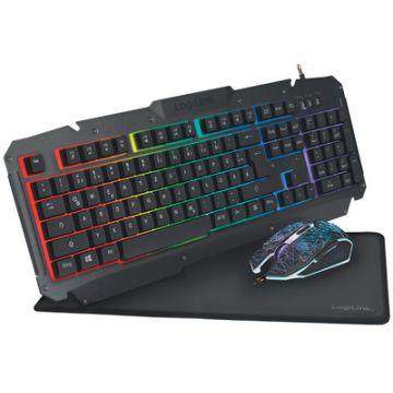 LogiLink Gaming-Set, bestehend aus Tastatur, Maus & Mauspad