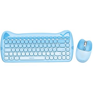 LogiLink Kinder Desktop Set KITTY, kabellos, blau