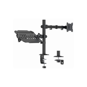 LogiLink Monitorhalterung mit Notebookhalterung, schwarz