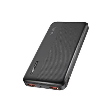 LogiLink Powerbank, 10.000 mAh, 2x USB-A, 2x USB-C, noir