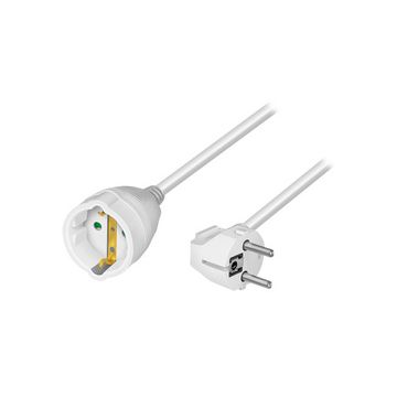 LogiLink Rallonge électrique avec prises terre, 2 m, blanc