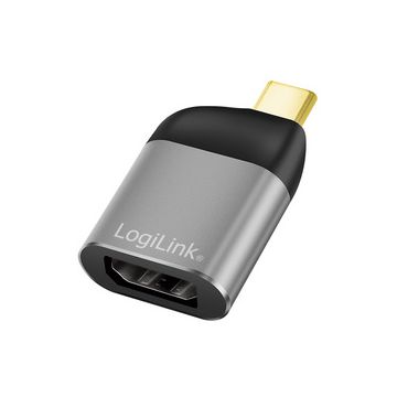 LogiLink USB-C - DisplayPort Adapter, Aluminium-Gehäuse