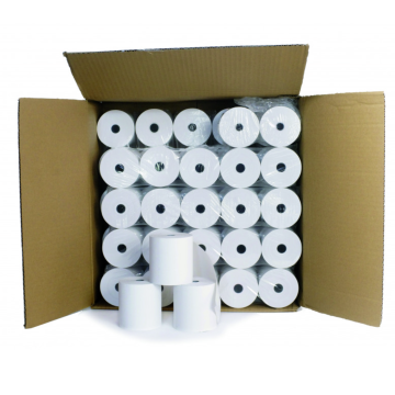 Lot de 50 bobines thermiques pour caisse enregistreuse - Sans BPA - 80 mm x 70 mm x 12 mm