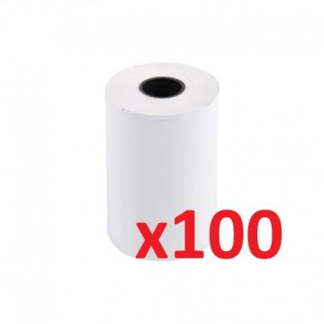 Lot de 100 (57 mm x 40 mm x 12 mm) - Bobines thermiques pour terminal carte bancaire PK100-57-40-12 - Sans BPA