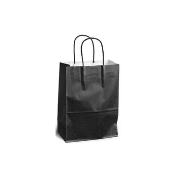 MAILmedia Sac en papier avec cordelette, 15,7 litres, noir