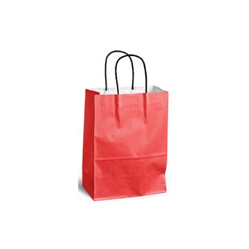 MAILmedia Sac en papier avec cordelette, 15,7 litres, rouge