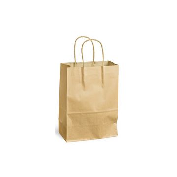 MAILmedia Sac en papier avec cordelette, 28,8 litres, marron
