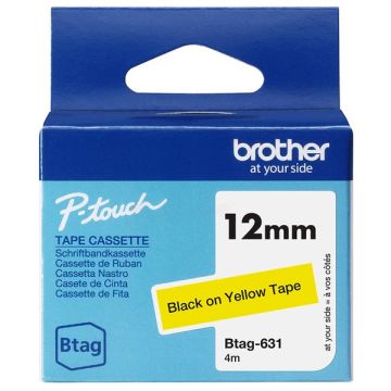 BTAG361Brother - noir, jaune - ruban cassette de marque