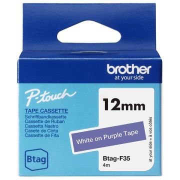 BTAGF35Brother - blanc, violet - rouleau d'étiquettes de marque