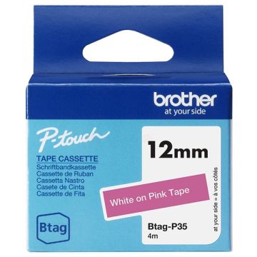 BTAGP35Brother - blanc, rose - ruban cassette de marque