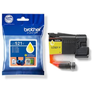 LC521YBrother - jaune - cartouche de marque