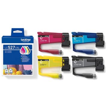 LC527VALBrother - multipack 4 couleurs : noire, cyan, magenta, jaune - cartouches d'encre de marque