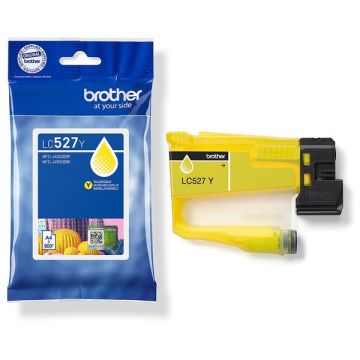 LC527YBrother - jaune - cartouche de marque