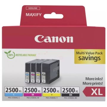 9254B010 / PGI-2500 XLBKCMY Canon - multipack 4 couleurs : noire, cyan, magenta, jaune - cartouches d'encre de marque