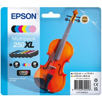 C13T16P84010 / 250XL Epson - multipack 6 couleurs : noire, cyan, magenta, jaune - cartouches d'encre de marque