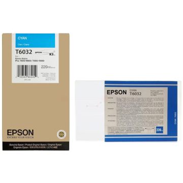 C13T603200 / T6032 Epson - cyan - cartouche de marque