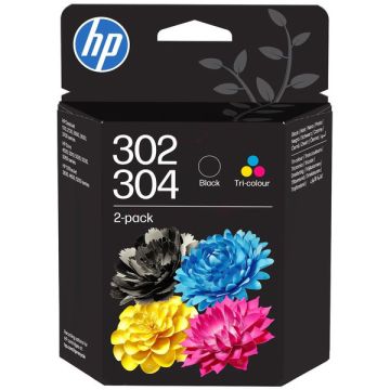 B82L1AE / 302/304 HP - multipack 2 couleurs : noire, multicouleur - cartouches à tête d'impression de marque