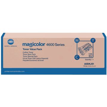 A0DKJ51Konica Minolta - cyan, magenta, jaune - toners de marque