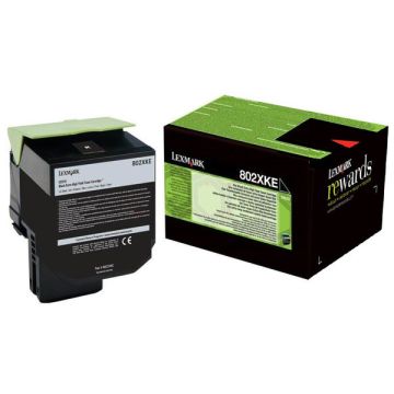80C2XKE / 802XK Lexmark - noir - toner de marque