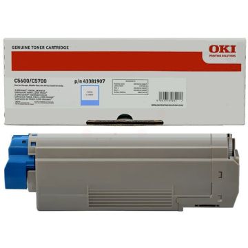 43381907OKI - cyan - toner de marque
