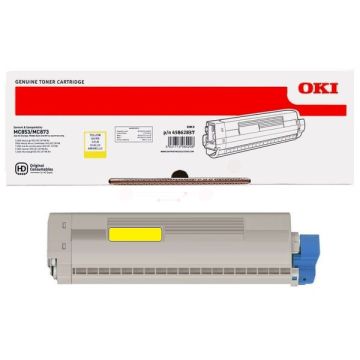 45862837OKI - jaune - toner de marque