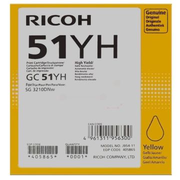 405865 / GC-51 YH Ricoh - jaune - cartouche de marque 405865 / GC-51 YH Ricoh - jaune - cartouche de marque