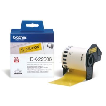 DK22606Brother - jaune - ruban cassette de marque