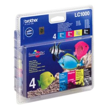 LC1000VALBPBrother - multipack 4 couleurs : noire, cyan, magenta, jaune - cartouches d&#039;encre de marque