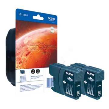 LC1100HYBKBP2Brother - noire - pack de 2 - cartouches d&#039;encre de marque
